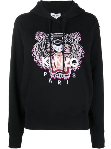 Tiger Head embroidered hoodie